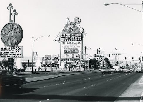 Las Vegas neon sign with historical context