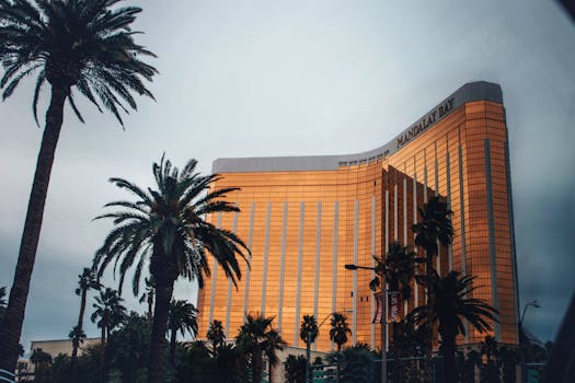 Las Vegas skyline with iconic hotels